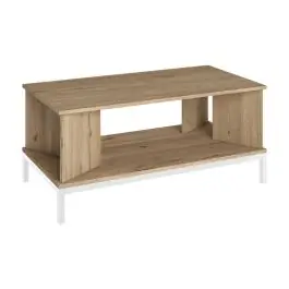Mesa de Centro con Patas Blancas MARTE - Muebles