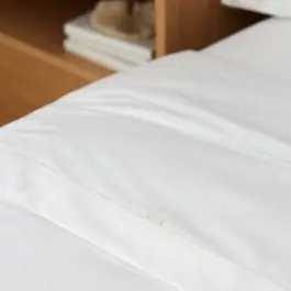 Juego de Sábanas de 180 cm de 600 Hilos Color Blanco ESTELIA 376765 - Textil Hogar