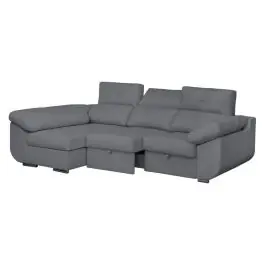 Sofá Chaise Longue Izquierda Tapizado en Tela AVRIL - Sofás