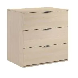 Cómoda de tres cajones con acabado de roble LC7823R - Estancias