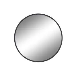 Espejo Redondo de Hierro Cristal Negro 60x2x60 ES-204889