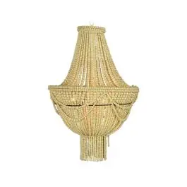 Lámpara de Techo Color Amarillo con Estructura Metal y bolas de MDF LA-203522