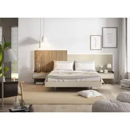 Conjunto de Dormitorio de Matrimonio Color Canela y Nude DYLAN 2 ETERNAL LMCHS01 - Estancias