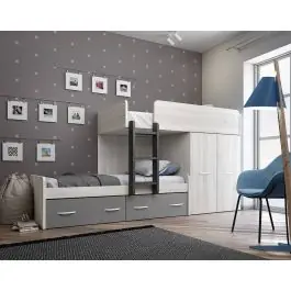 Dormitorio Juvenil LIDER GO 260 Acabado en Hibernian/Zinc/Grafito - Estancias