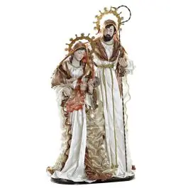 Nacimiento en color Blanco con Vestimenta de Poliéster - Navidad