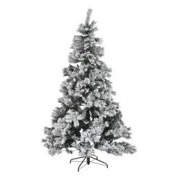 Árbol De Navidad Nevado Con Led Color Verde 210cm NV-198549