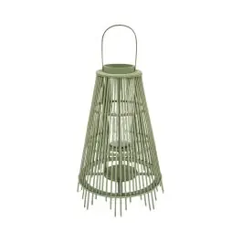 Farol de Madera de 59 cm Verde CONIC - Decoración