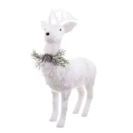 Figura Decorativa de Ciervo color Blanco - Navidad