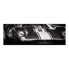 Cuadro de Coche Clásico Ford GT 40 con Marco Blanco y Negro 81-483