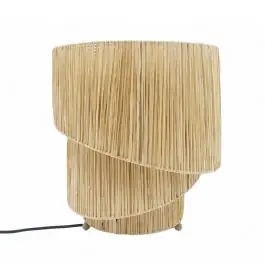 Lámpara de Sobremesa de Fibras Naturales MIDWAY de Acabado Natural 12-403