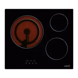 Placa Vitrocerámica CATA 3 Fuegos TD6003BK 08063411 - Electrodomésticos