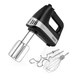Batidora PRINCESS Amasadora a Mano 500w Negra 5 Velocidades 4 Varillas Funcion Turbo 222206 - Pequeños Electrodomésticos