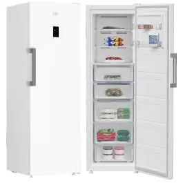 Congelador Vertical Beko No Frost Clase E 186cm Blanco B3RFNE314W - Electrodomésticos