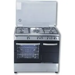 Cocina ROMMER 5 Fuegos Inox Horno Gas Triple Corona CH906XFGPBI - Electrodomésticos