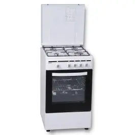 Cocina ROMMER 4 Fuegos Butano Horno 50L Blanca VCH455 - Electrodomésticos