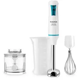 Batidora TAURUS 750w Robot Easy Plus Inox + Picadora+ Montaclaras 916402000 - Pequeños Electrodomésticos