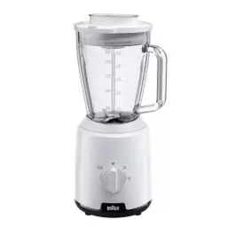 Batidora BRAUN 600W, 1.25L, Cristal, JB1050WH - Pequeños Electrodomésticos