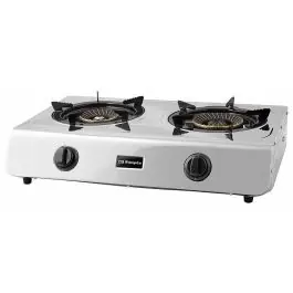 Hornillo de Gas Acero Inox 2 Fuegos Piezoeléctrico FO2710 - Electrodomésticos