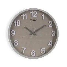 Reloj de Pared 30 cm VESTA Marrón/Gris 19520176 - Decoración