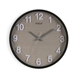 Reloj de Pared 30 cm VESTA Marrón/Negro 19520174 - Decoración