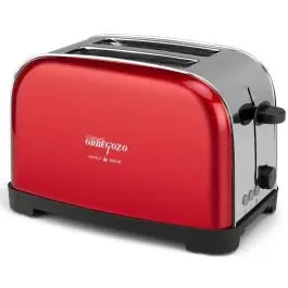 Tostador Orbegozo 2 Ranuras Rojo Inox Vintage TOV5200 - Pequeños Electrodomésticos