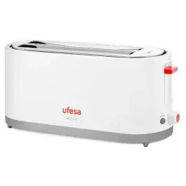 Tostador UFESA 2 Ranuras Largas Blancas con Ajuste Funcion Descongelacion 1400w TT7375 - Pequeños Electrodomésticos