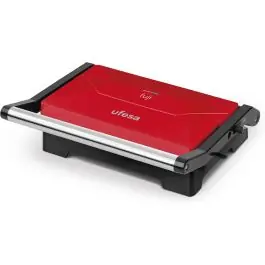 Sandwichera Grill con Apertura 180º UFESA STROMBOLI Roja 72105810 - Pequeños Electrodomésticos