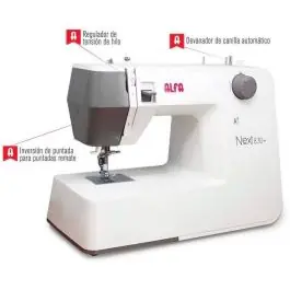 Máquina de Coser Alfa 19 Diseños Ojal Automático NEXT 830+ - Pequeños Electrodomésticos