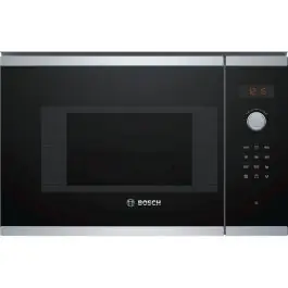 Microondas BOSCH Integrable/ Encastrable 38 cm Cristal Negro/Inox Display LED BOSCH BEL523MS0 - Pequeños Electrodomésticos