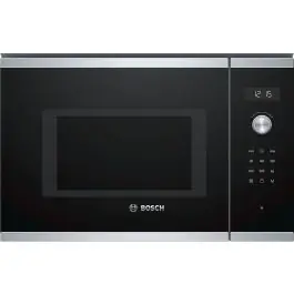 Microondas Integrables con Grill Electrónico 38 cm Cristal Negro/Inox BOSCH BEL554MS0 - Pequeños Electrodomésticos