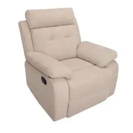 Sillón Relax Manual Tapizado en Tela CARIBE Beige - Sillones