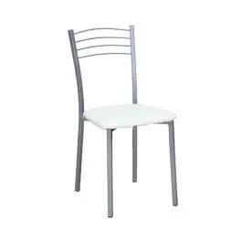 Silla Metálica de Cocina Tapizada en Polipiel 20 - Sillas