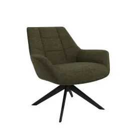 Butaca Fija tapizada con patas de metal negras PEONÍA - Sillones