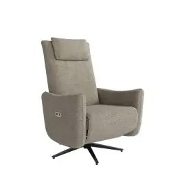 Butaca Giratoria Relax Eléctrica 1 Motor de Tela con USB MEGAN - Sillones