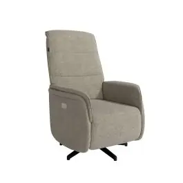 Butaca Giratoria Relax Eléctrica 2 Motores de Tela con USB ANAIS - Sillones