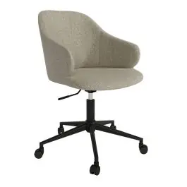 Silla giratoria tapizada con patas metálicas negras GLASGOW - Sillas