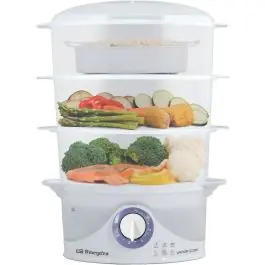Cocedor a Vapor 3 Niveles ORBEGOZO CO4015 - Pequeños Electrodomésticos