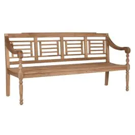 Banco de Jardín de Madera Teca Natural MB-213850