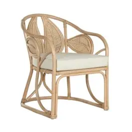 Sillón de Ratán Natural Diseño de Hoja MB-215357