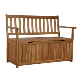 Banco de Jardín de Madera Acacia con Baúl Natural MB-218319