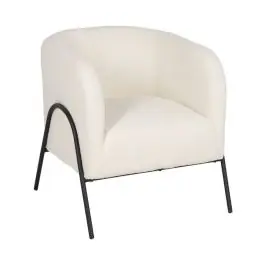 Sillón Tejido-Metal de Salón 68 cm Blanco 614513