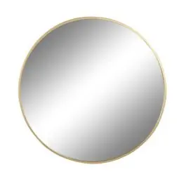 Espejo de Pared de Cristal y Hierro Dorado de 75 cm ES-159569