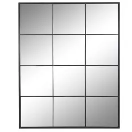 Espejo de Pared de Cristal y Hierro Negro de 90x120 cm ES-195697