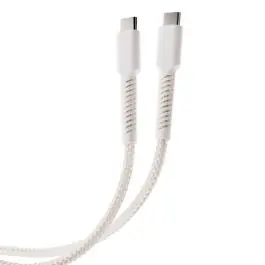 Cable USB-C VIVANCO 60W 2.5m Nylon Blanco 63641