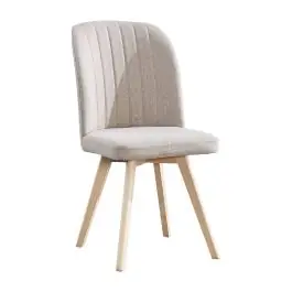 Silla de Comedor Tapizada con Patas de Madera LANE - Sillas