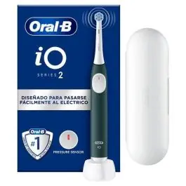 Cepillo Eléctrico Braun IO2 Verde con Funda de Viaje IO2VERDE - Belleza y Salud