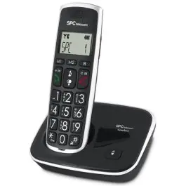 Teléfono Inalámbrico SPC Teclas Grandes Negro/Plata 7608 - TV y Electrónica
