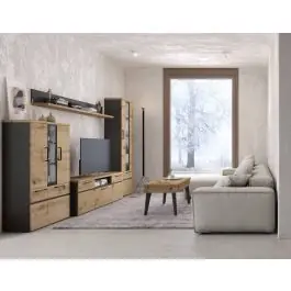 Composición de Salón 300 cm Acabado en Ébano y Artisan OTTO 101 - Estancias