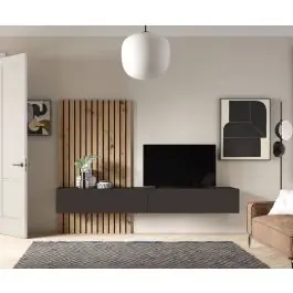 Composición de Salón 250 cm Acabado en Ébano y Artisan BLOCK.2 414 - Estancias