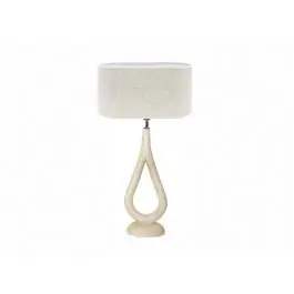 Lámpara de Sobremesa 65 cm de Madera Natural y Pantalla de Poliéster CRONOS 50-134